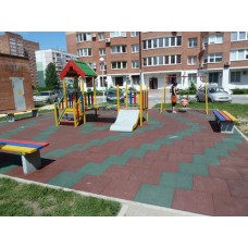 Резиновая плитка для детских площадок